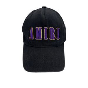 Amiri LA Purple Gold Core Logo Snapback Hat